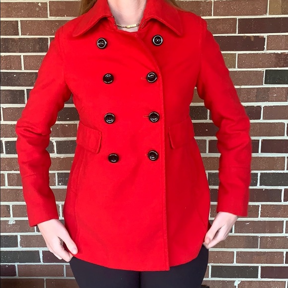 DKNY Red Peacoat - Picture 2 of 8